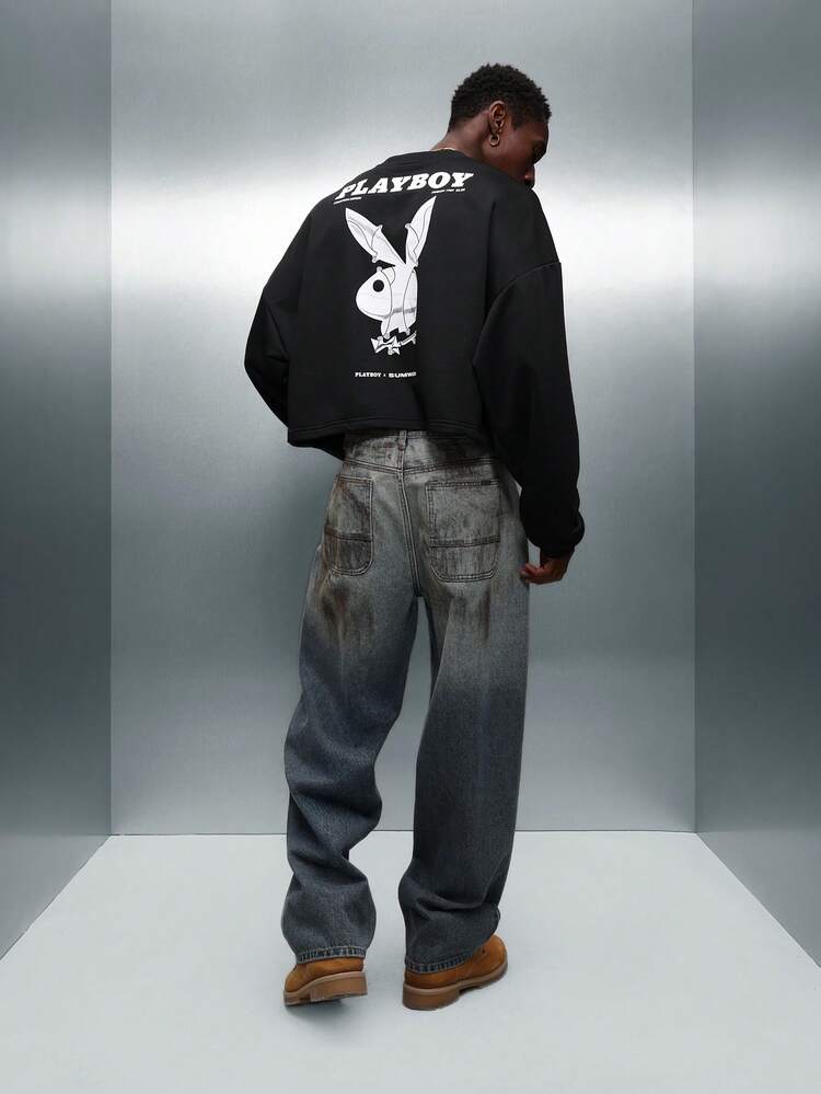 PLAYBOY X SUMWON Crop Sweatshirt With Logo