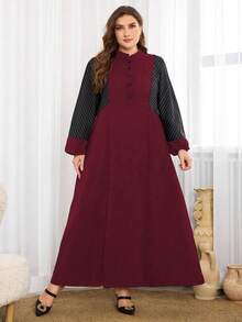 Al Najma Váy Abaya Ả Rập đơn giản, màu trơn cỡ lớn cho nữ, váy Abaya Ả Rập thường ngày, dành cho thường ngày - Nhiều màu - Xem 3