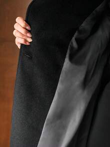 MOTF PREMIUM WOOL ELEGANT DOUBLE BREASTED OVERCOAT, AUTUMN/WINTER - Grey - View 10