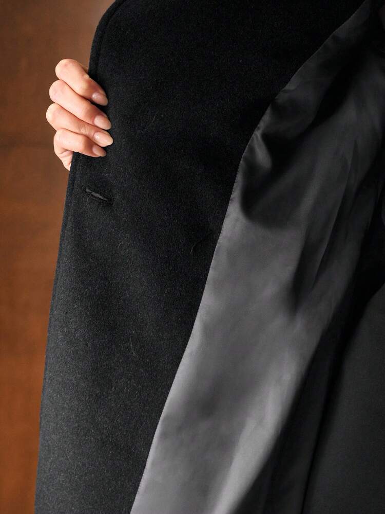WOOL ELEGANT DOUBLE BREASTED OVERCOAT, AUTUMN/WINTER