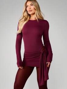 MISSGUIDED Women Two-Piece Outfits Christmas - Burgundy - View 1