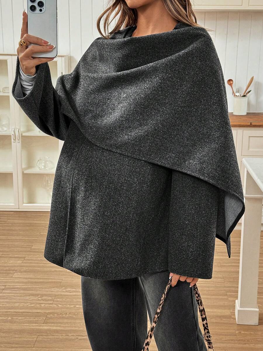 SHEIN Maternity Casual Loose Jacket For Everyday Wear, Autumn