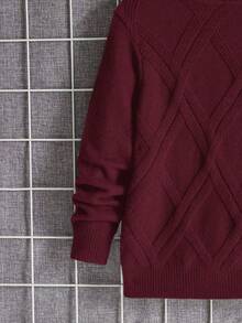 SHEIN Tween Boy' Long Sleeve Casual Turtleneck Sweater Autumn Winter Clothes ForGirln