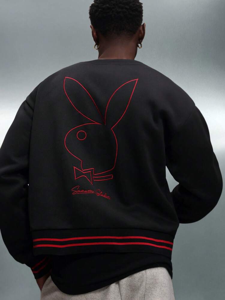 PLAYBOY X SUMWON Cardigan With Bunny Logo And Button Front