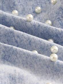 HIMLAND Men's Fashionable Studded Light-Colored Denim Jeans - أزرق فاتح - مشاهدة 5