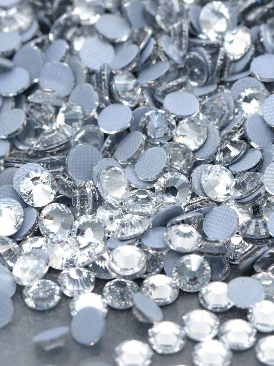 144/288/1440 piezas 1 paquete Cristales de Rhinestone de vidrio con fijación en caliente para planchar, piedras brillantes para diseño de ropa DIY, decoración de fiestas, manualidades y costura
