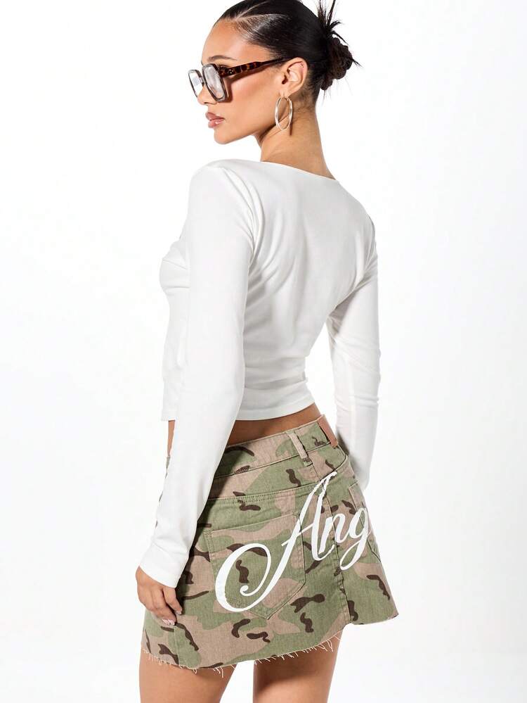 SUMWON WOMEN Beverly Hills Long Sleeve V Neck Top