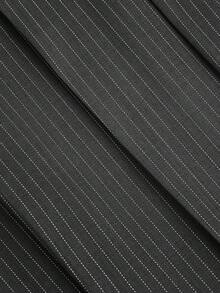 SHEIN Sweetro Fashionable Sweet Casual Pleated Short Striped Metallic Punk Mini Skirt - Grey - View 6