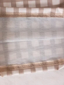 2 件男童柔软舒适薄睡衣套装，可爱卡通恐龙格子印花，休闲宽松长袖上衣和裤子睡衣 - 棕色 - 查看 9