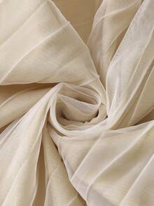 Franclia Bộ 2 món váy midi xếp ly lưới phối màu tương phản, thanh lịch, sang trọng, đa năng, đi làm hàng ngày, họa tiết chắp vá, eo thắt chặt, tay dài, có cạp chun, thu/đông - Màu be - Xem 6