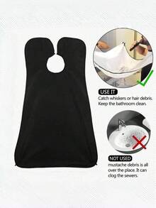 1PC/2PCS/3PCS 60CM Hair Cutting Shaving Apron Waterproof Reusable BarberBeauty Salon Protective Cloak ForMen Women Adults Christmas Gift HolidayParty Grooming Styling ProfessionalHome Use Hairdresser Unisex SalonAccessories - Black - View 6