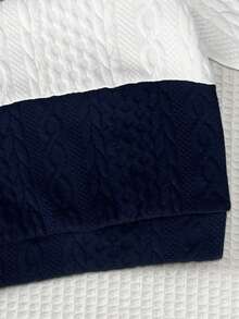 Cozy Pixies Sudadera de cuello redondo de manga larga con contraste de color para niño pequeño, ropa de otoño e invierno versátil y cómoda para niñas - Multicolor - Ver 5