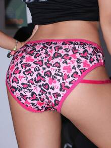 Eraneu Culottes de mode pour femmes douces et confortables avec imprimés cœurs et léopard colorés