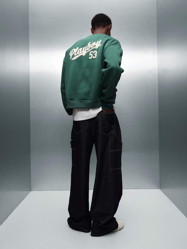 PLAYBOY X SUMWON Varsity Cardigan With Button Front