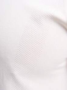 男士轻薄透气短袖白色T恤，夏季 - 米色 - 查看 3