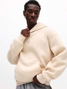 SUMWON Felpa oversize con cappuccio e tasca centrale con coulisse, per abbigliamento casual da strada