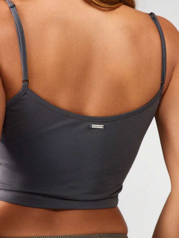 Missguided x Playboy Embossed Logo Camisole Tank Top Casual Cropped Sleeveless Summer Essential