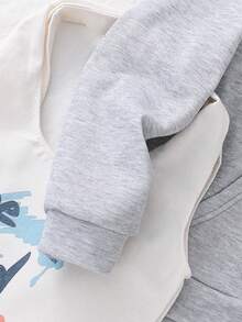 Tween Girls Cute Sweet Floral Bow Print Double Layer Zipper Pocket Loose Jacket, Casual & Versatile, Autumn/Winter