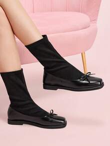 CUCCOO DOLLMOD Giày bốt cổ thấp màu đen Daphne dành cho nữ, thích hợp cho mùa thu/đông. - màu đen - Xem 1