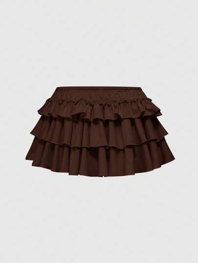 J-Fashion Vintage Low Waist Sexy Y2K Leopard Print Full Skirt For Women