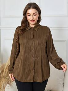 Lacomfia 大码衬衫