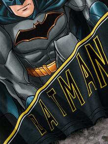 BATMAN X SHEIN 85th Young Boy Cartoon Portrait Pattern & Stylish Casual Short Sleeve T-Shirt Graphic Tee Boys - Black - View 6