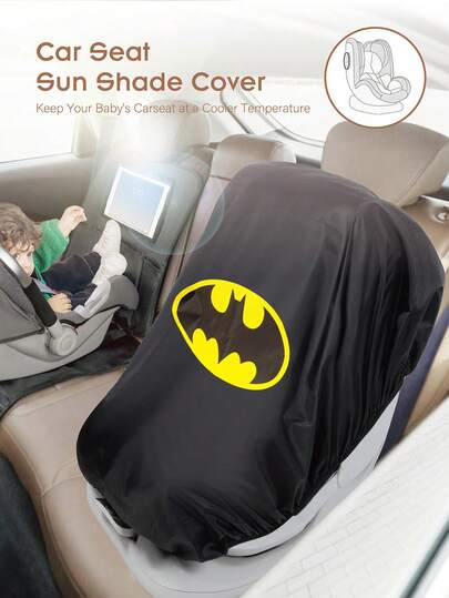 Cozy Pixies BATMAN X Cozy Pixies 1 Piece, Baby Safety Seat, Anti-Layer Sunshade, Anti-Layer Cover UV Can Be Used On Both Sides