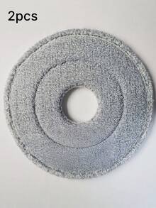 1/2/3/5/8pcs Compatible With 9.64 Inch Circular Adhesive Mop Cloth, Hand Wash Free Sewage Separation Mop Accessories, Ultra-Fine Fiber Absorbent Mop Head, Cleaning Supplies Accessories, Cleaning Tool Replacement - Grey - View 10