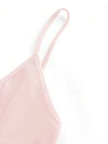 Ocili Seamless Ribbed Elastic Wireless Bra For Women - Pink - View 10