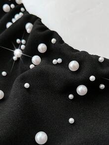 Viva Relle Robe midi moulante pour femmes grandes tailles, en tissu métallique luxueux avec décoration métallique, sans bretelles, pour soirée, cocktail, rendez-vous romantique