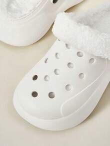 Cuccoo Women's Autumn & Winter Plush Comfortable Fashionable Plastic Slippers For Casual Beach Style - White - View 3