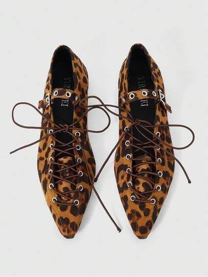 Women's Closed Toe Mary Jane Shoes, Punk Goth Rock Style, Pointed Toe, Sexy Criss-Cross Strap, Formal Work Flat Shoes