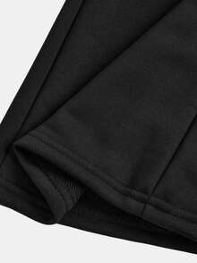 SHEIN Tween Girls Casual Knit Jogger Pants - Black - View 4