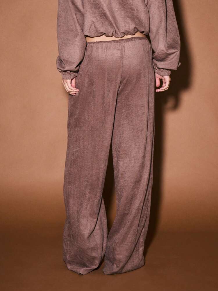 KIZN Wide Leg High Waist Palazzo Pants With Drawstring