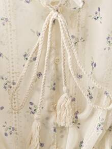 SHEIN Clasi Blusa elegante bordada para mujer de talla grande, de verano