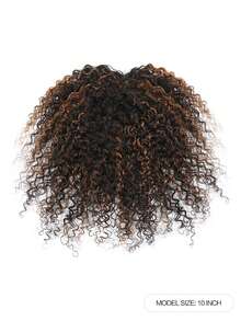 Extensiones de cabello con tapa de rizos ondulados con flequillo, resaltado de cabello humano para mujeres, extensiones de cabello con clip, color natural #30 para uso diario, fácil de usar - SNATURAL/30 - View 2