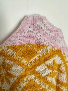 SHEIN Unity Casual Versatile Fair Isle Sweater - Multicolor - View 7