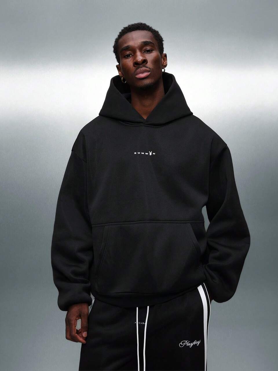 PLAYBOY X SUMWON Pullover Hoodie With Drawstring And Pocket