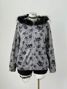 Sunspun Plus Size Sweatshirts - 灰色 - 查看 4