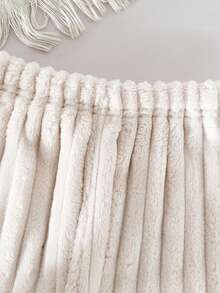 Souflis Souflis Conjunto de 3 peças para bebê menina, elegante, fofo, grosso, macio, de pelúcia, listrado, flanela, com acabamento em renda, gola Peter Pan, manga comprida, blusa, calças, faixa de cabeça com laço, conjunto de 3 peças - Bege - Ver 3