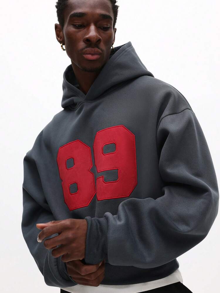 Graffiti Print Pullover Hoodie With Drawstring