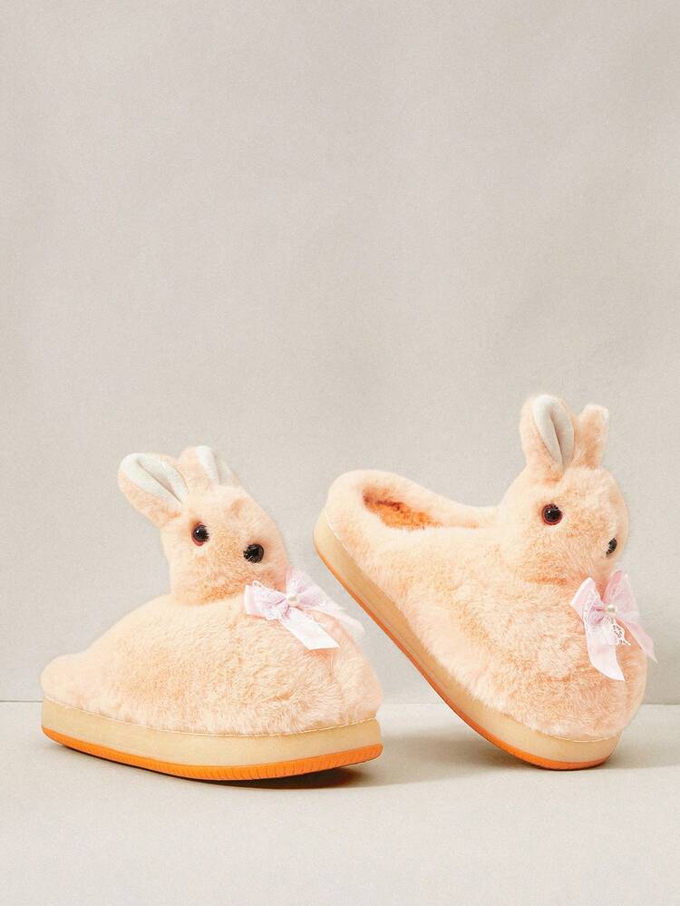 Zapatillas de estar por casa con textura de peluche para mujer, de moda