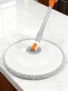 1/2/3/5/8pcs Compatible With 9.64 Inch Circular Adhesive Mop Cloth, Hand Wash Free Sewage Separation Mop Accessories, Ultra-Fine Fiber Absorbent Mop Head, Cleaning Supplies Accessories, Cleaning Tool Replacement - Grey - View 2