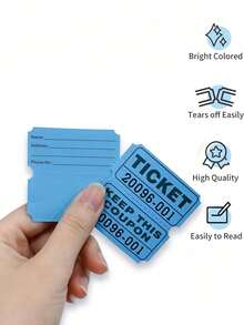 1000 Pieces Raffle Tickets – Dual-Admission Tickets/Event Tickets/Entry Tickets, Suitable For Class Rewards, Fundraising Events & Lucky Draws; Ideal For Large-Scale Events, Family Gatherings & Holiday Parties - Multicolor - View 2