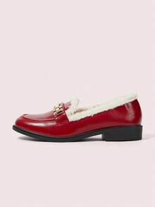 CUCCOO DOLLMOD Mocasines estilo Lolita para mujer, forrados con material térmico sintético, aptos para otoño/invierno, adecuados para Halloween, Navidad