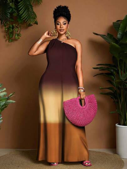  Maweii Women's Woven Comfortable Red Gradient Pattern Digital Print Sexy And Elegant Sleeveless Jumpsuit, Suitable For Various Occasions Such As Holidays, New Year's, Christmas, Thanksgiving, Graduation Season, Valentine's Day, Back To School, Elegance, Parties, And Dates. It Comes In A Variety Of Styles, Including Elegant, Fashionable, Sporty, Casual, Sexy, And Street Style. A Sleeveless Jumpsuit, Everyday Holiday Wear, Or A Party Pullover, Suitable For Autumn, Winter, Spring, Summer, Spring/Autumn, And Autumn/Winter Wear.