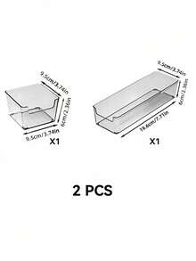 SHEIN Drawer Desktop Cosmetics Storage Box, 2PCS/6PCS Combination Clear Plastic Drawer Organizer Set,Transparent Dresser Storage Box, Exquisite Storage Box,Desk Drawer Divider Organizers And Storage Bins For Makeup, Jewelry, Gadgets For Kitchen, Bedroom, Bathroom, Office Christmas For Holiday Gift Giving