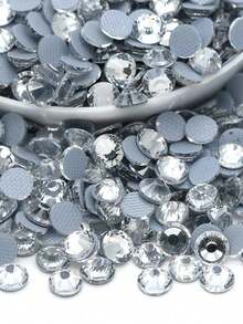 144/288/1440 piezas 1 paquete Cristales de Rhinestone de vidrio con fijación en caliente para planchar, piedras brillantes para diseño de ropa DIY, decoración de fiestas, manualidades y costura