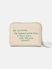 HARRY POTTER X SHEIN Khaki Fashion Portable Change Purse Large Capacity Wallet - Khaki - View 2