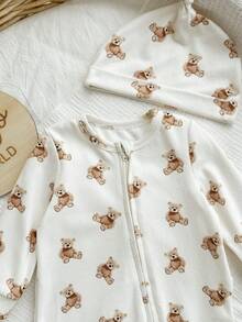 SHEIN Newborn Baby Girl Cute Knitted Cartoon Pattern Gift Set, Autumn/Winter